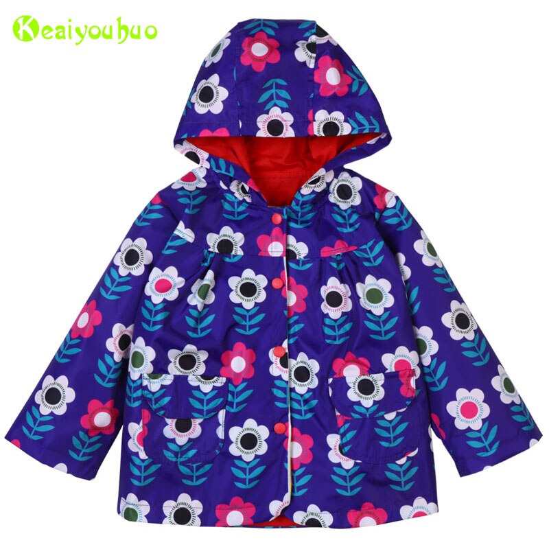 KEAIYOUHUO-Trench-Coat pour petites filles | Veste de printemps-automne coupe-vent, manteau imperméable, vêtements d'extérieur pour enfants