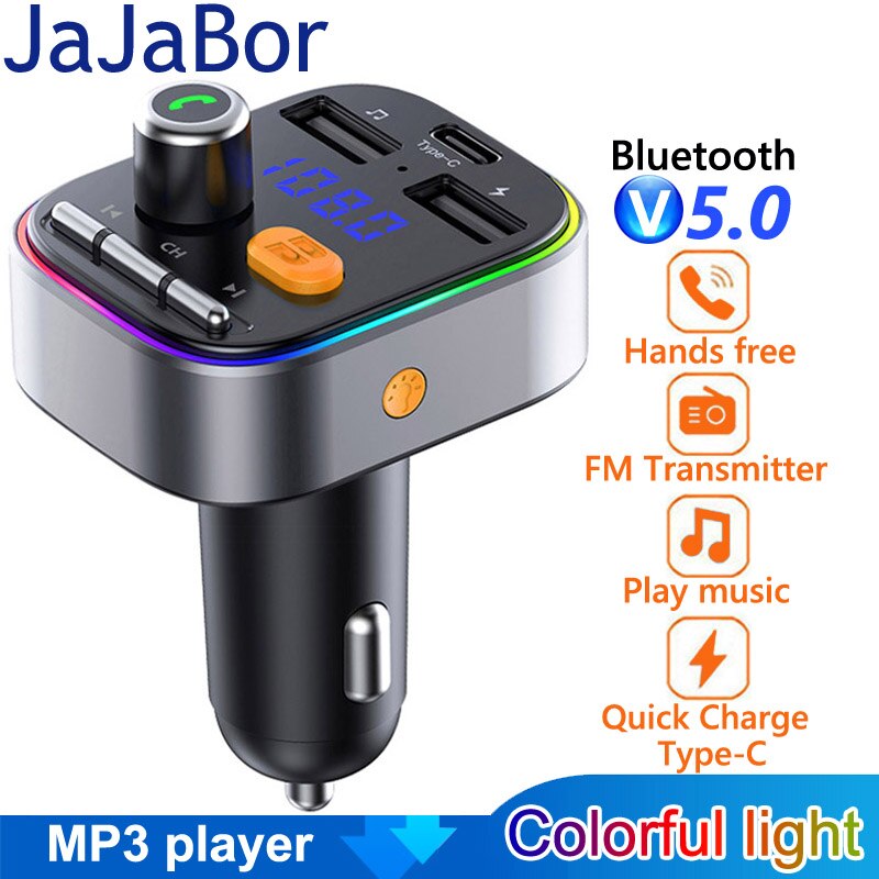 P4-QC3.0 Voiture MP3 Bluetooth Lecteur mains libres Transmetteur