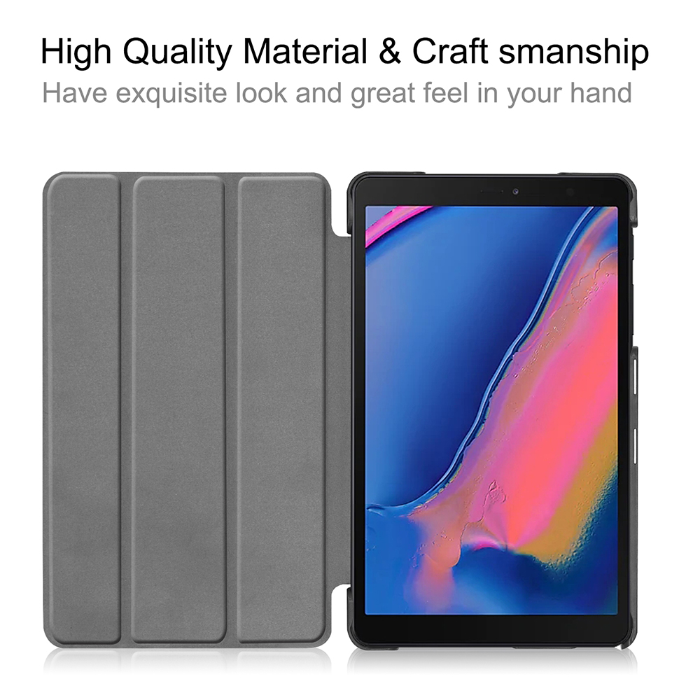 Case For Samsung Galaxy Tab A 8.0 inch S Pen Ultra Slim Leather Magnetic Stand Cover For Galaxy Tab SM-P200 SM-P205 Funda