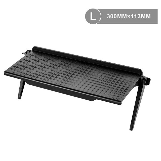 Étagère de rangement en plastique pour écran LCD, support de stockage multifonctionnel et pour moniteur d'ordinateur, peut supporter jusqu'à 1 kg: Black L