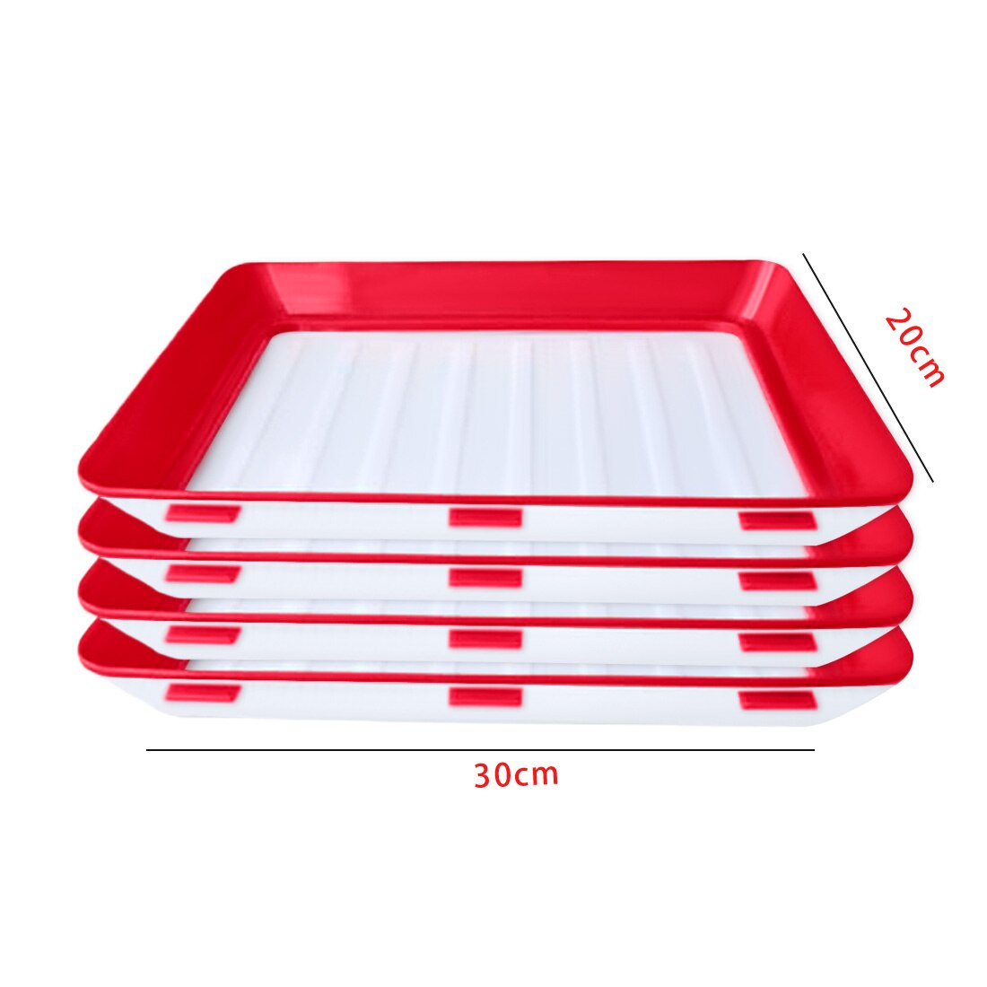 4/6/8pcs Stackable Food Fresh Tray Food Preservation Tray Magic Elastic Fresh Tray Reusable Food Storage Container: 4pcs