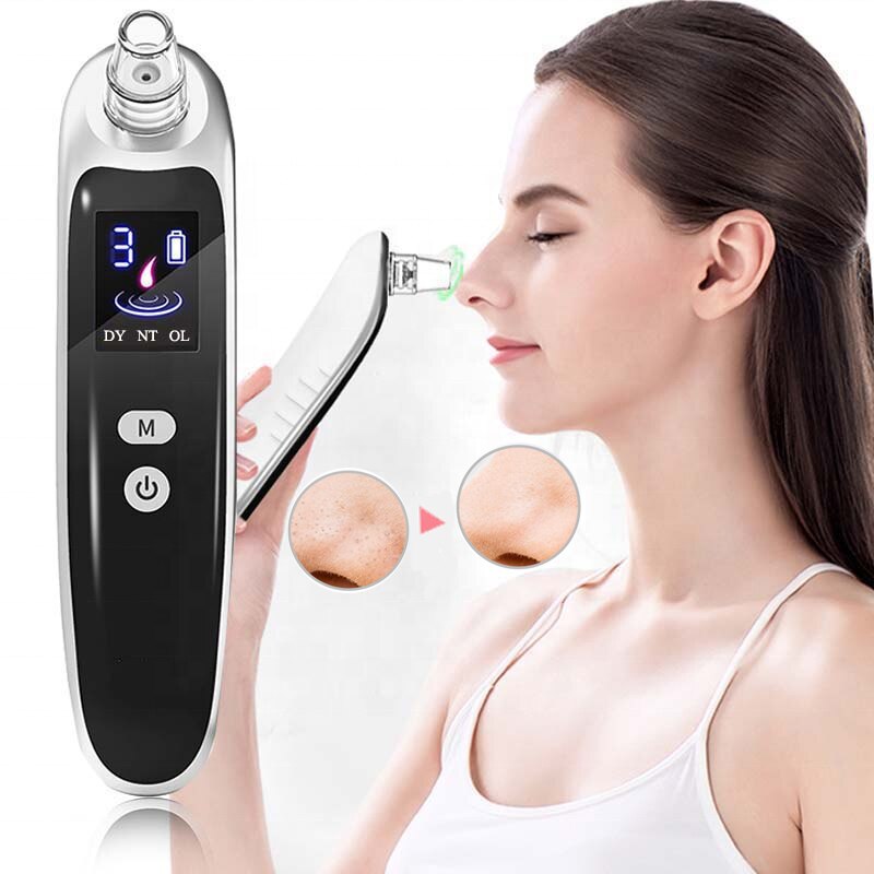 Microdermabrasion Blackhead Remover Vacuum Suction Face Pimple Acne Comedone Extractor Facial Pores Cleaner Skin Care Tools