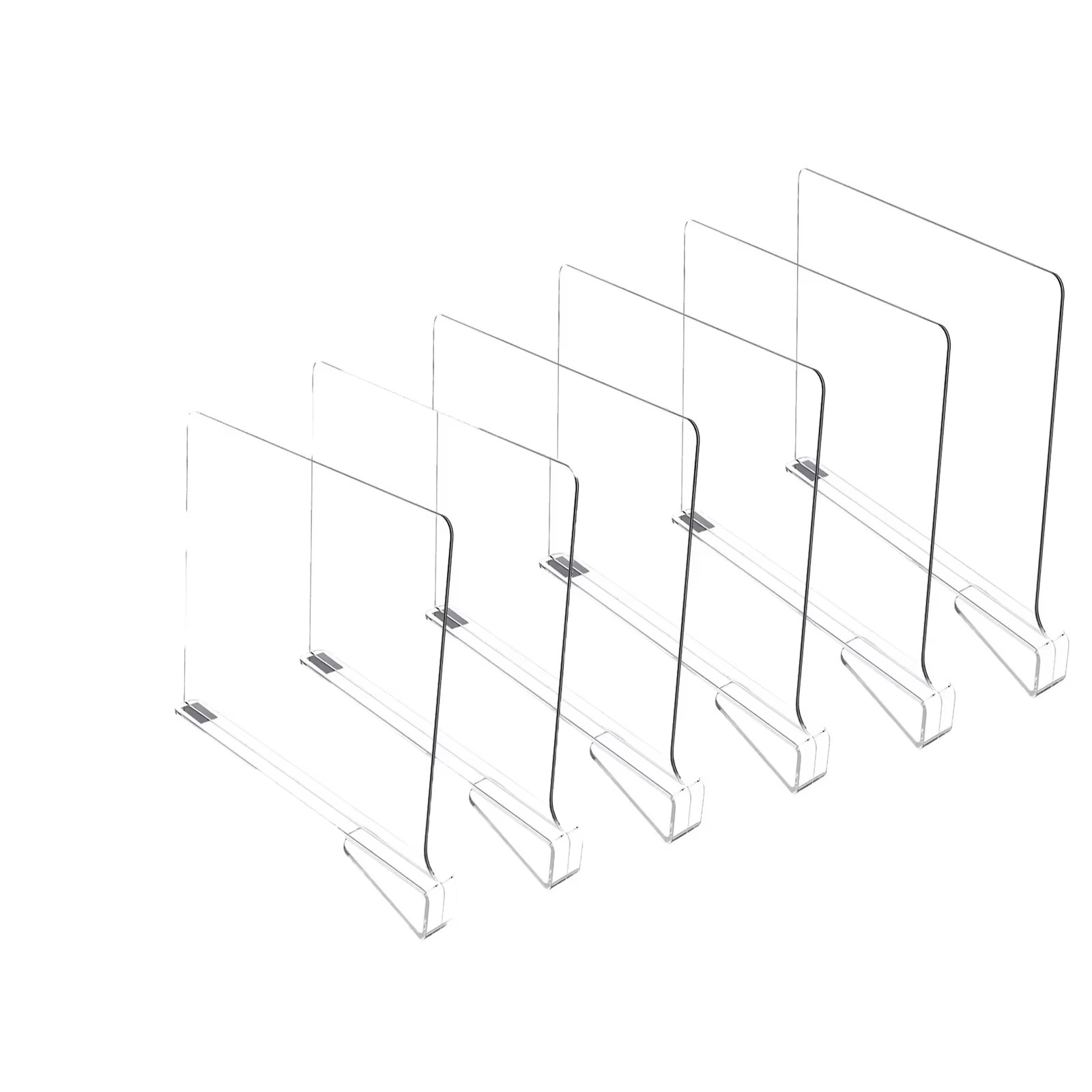 Divisor de estante de armário acrílico transparente, uso doméstico, prateleira de guarda-roupa, defletor, organizador de armazenamento de mercadorias: Vermelho