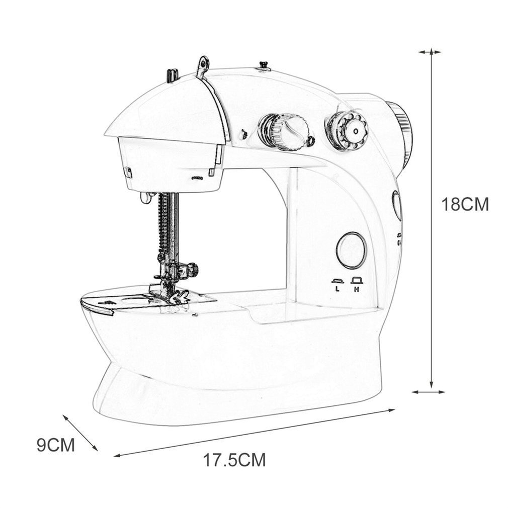 Bærbar elektrisk symaskine sæt skræddersyet lille husstand elektrisk mini multifunktion bærbar symaskine værktøj
