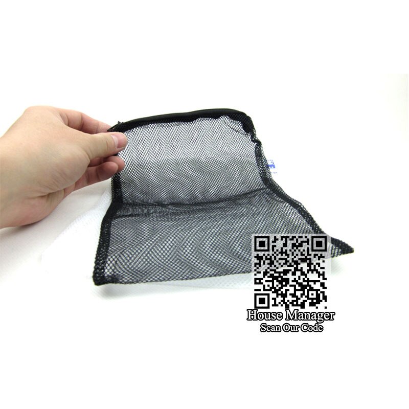 Black Aquarium Isolation Mesh Bag with Zipper to stock Filter Medium Activated Carbon Charcoal Biological Balls Filter media bag