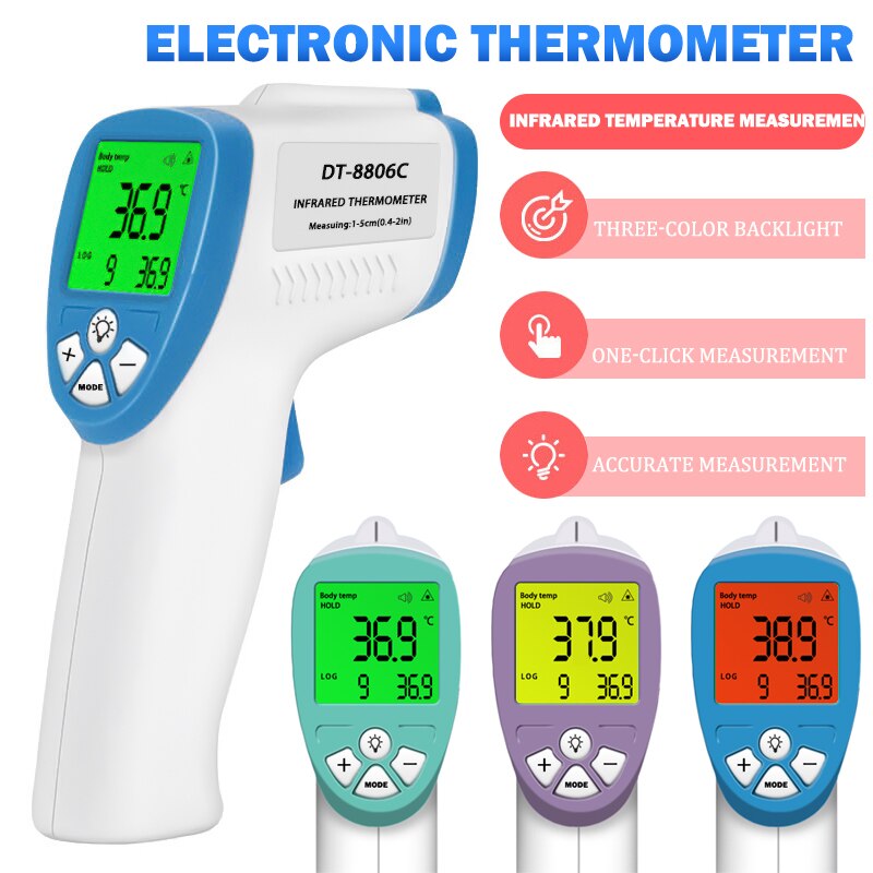 Baby voksen digital termometer pande krop infrarød termometer pistol berøringsfri temperatur måling enhed