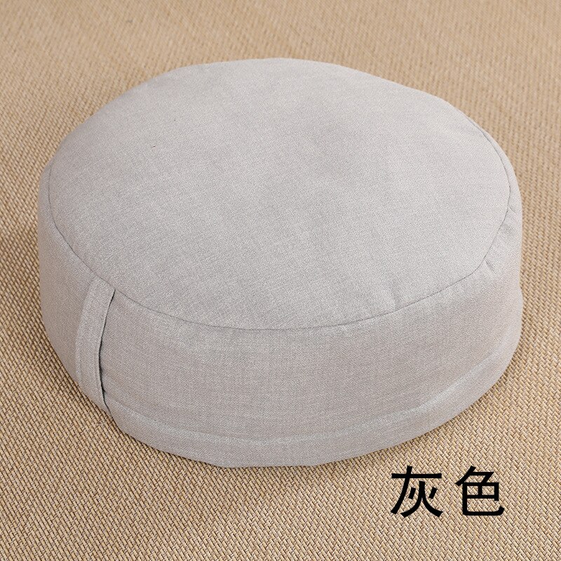 Coussin de siège rond Tatami lavable , épais, Futon, pour Table à thé, balcon, salon, baie vitrée: grey 40x40x14cm