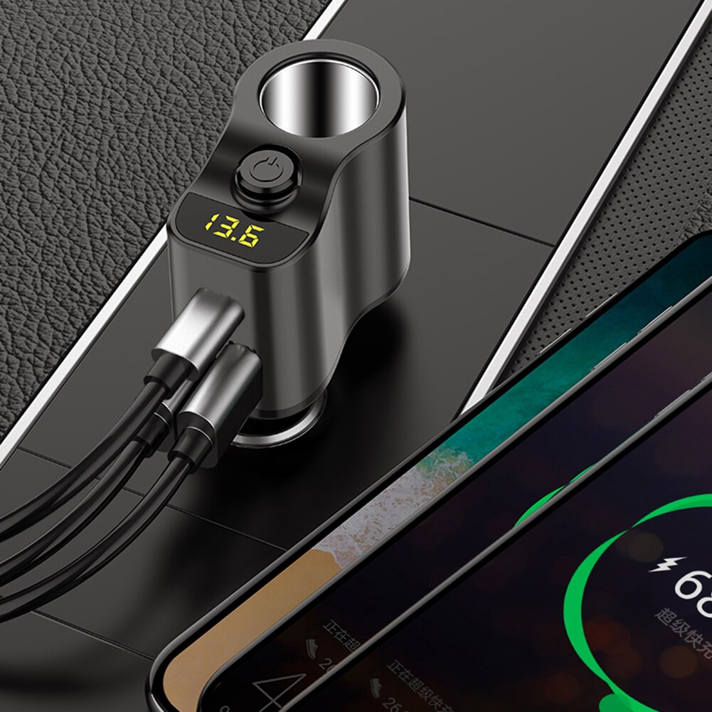 3.1A USB Car Fast Charger for 12V-24V Cars Dual USB Mobile Phone Charger Power Outlet with Digital Display Car Accessories
