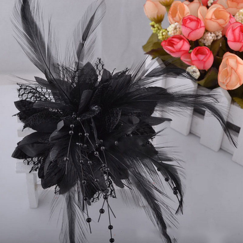 Mode Bloem Veer Bruiloft Haar Tovenaar Kraal Corsage Haarspeldjes Bruids Haarband Broche Pin Bloemen Gasten Noiva Haarspeldjes