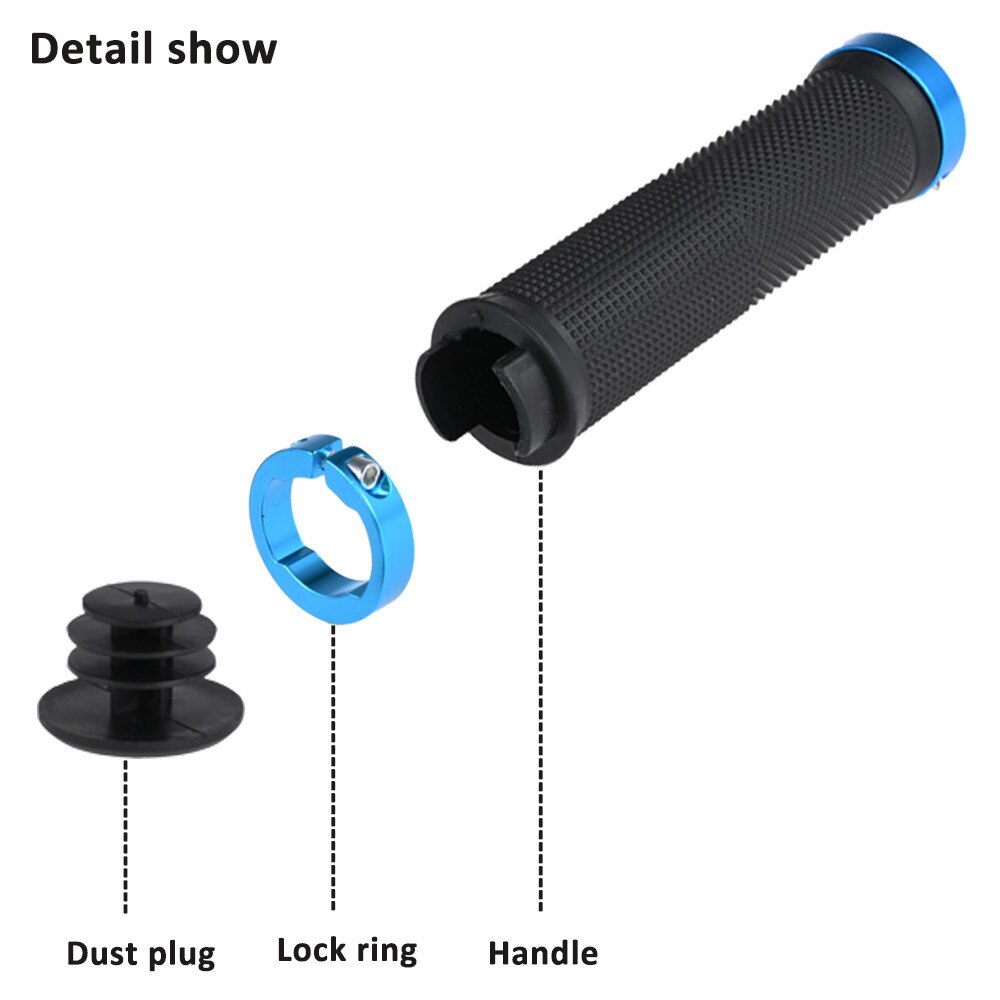 Mtb Fiets Grips Bilaterale Slot Fiets Handvat Bar Grips Fietsonderdelen Antislip Mountainbike Accessoires Fietsen Grips