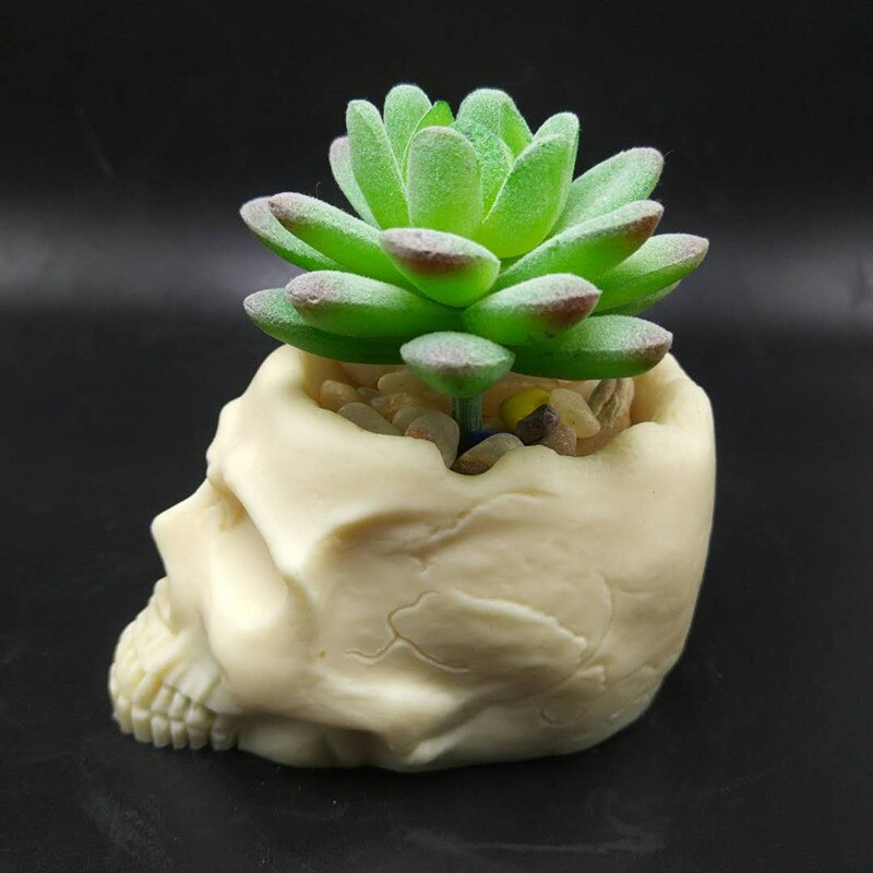 3D Schädel Silikonform Topfpflanze, schokolade, aschenbecher Vase bilden DIY Gips Zement Beton Silikonform