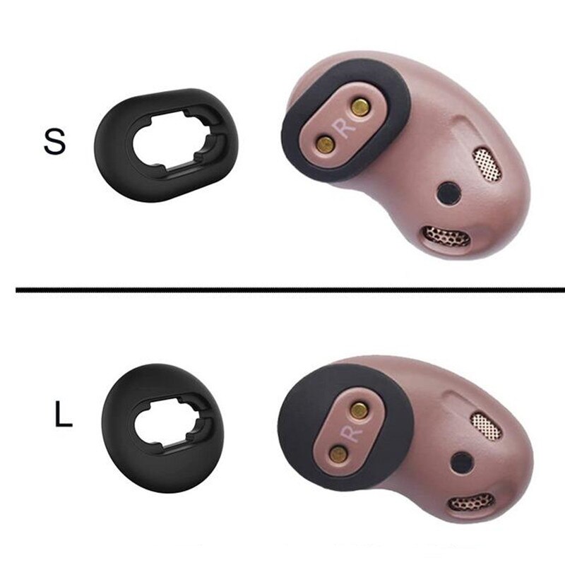 4 Pairs for Galaxy Buds Live Ear Tips Silicone Adapter Ear Wing Replacement Earbuds for Samsung Galaxy Buds Live Accessories
