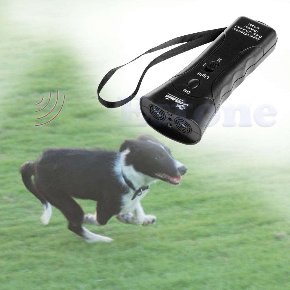 Ultrasone Hond Chaser Stopt Agressieve Dier Aanvallen Repeller W/Zaklamp