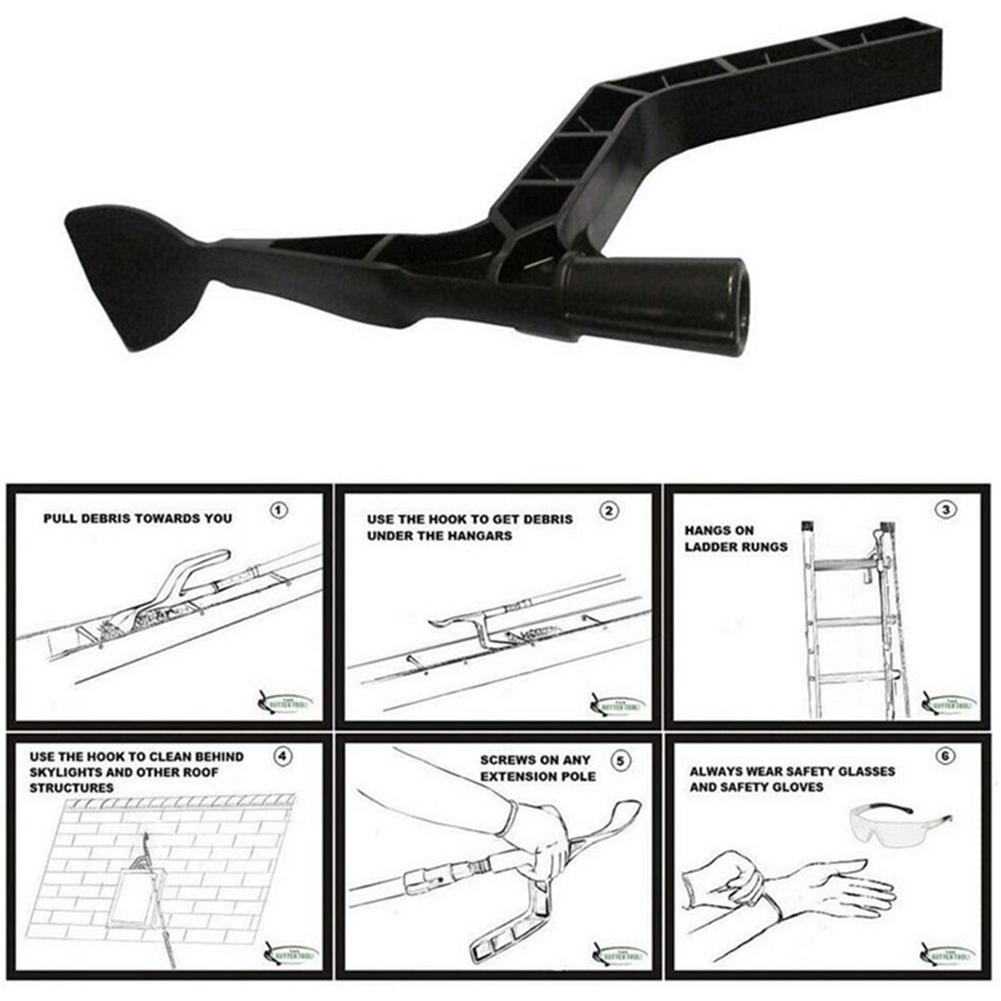 Cuillère de nettoyage de gouttière, pelle de Drainage de toit en ABS, pelle de gouttière pour ferme jardin, outil de nettoyage des feuilles mortes