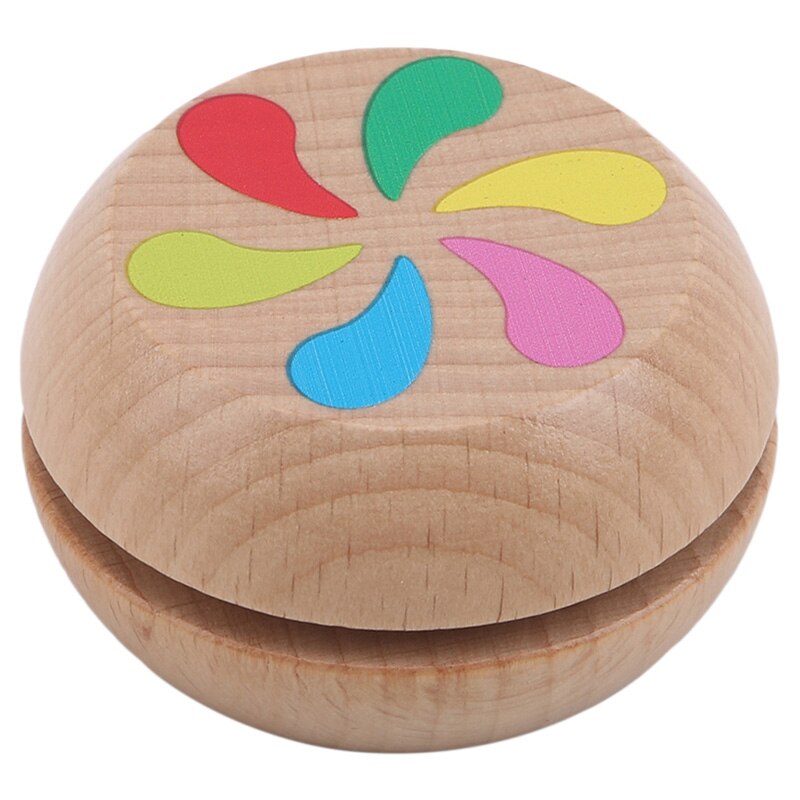 Wooden Yoyo Toy Yo Yo Toy For Children Yoyo Ball Party Favors Windmill Floret Pattern For Kids: Windmill