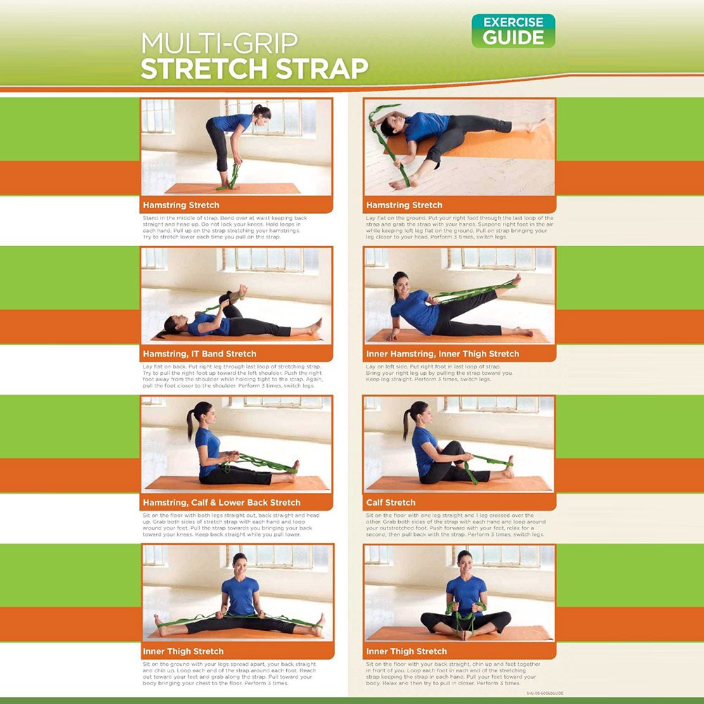 Przywróć elastyczność multi-chwyt rozciągliwy pasek joga pas rozciągający dla zdatność mężczyźni kobiety YS-Kup