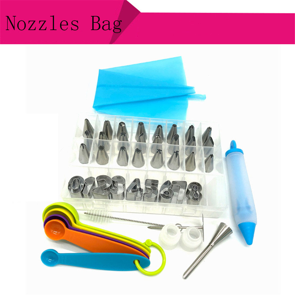 41 PCS/Set Metal Icing Pastry Piping Nozzles Tips Set Fondant Cake Decorating Tools Cake Decorating Tools