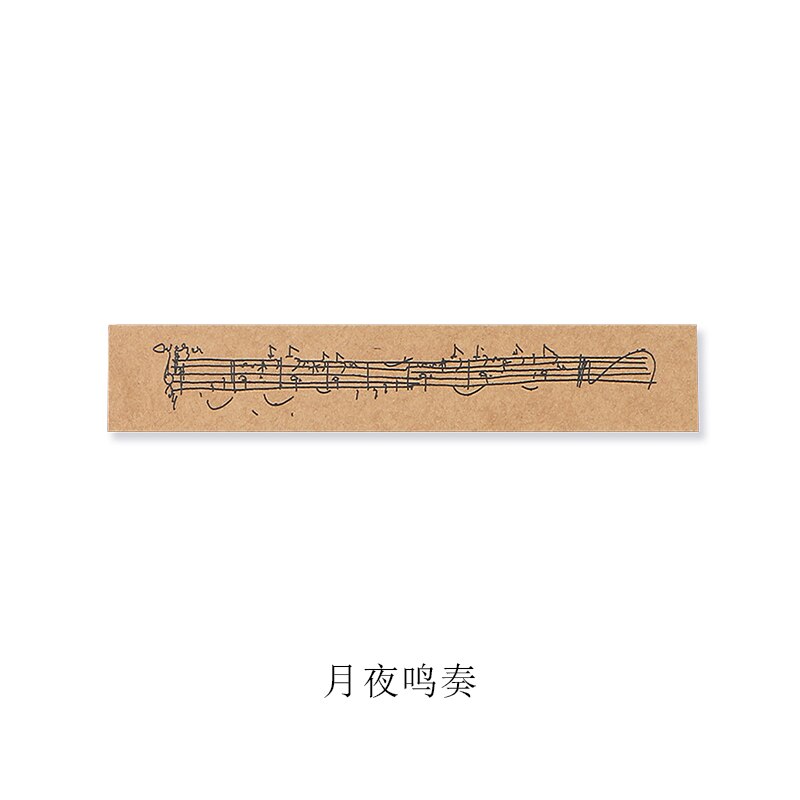 Sello XINAHER Vintage con movimiento de hongo para música, sellos de goma madera DIY para álbumes de recortes, papelería, sello estándar para álbum de recortes: F