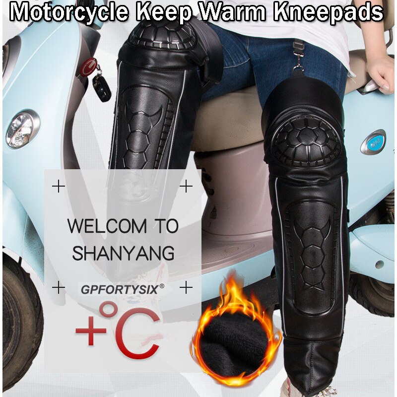 Pu læder motorcykel varm knæpude lokomotiv ben varmere motorcykel ridning knæpuder liner vindtæt vinter anti-kulde vandtæt