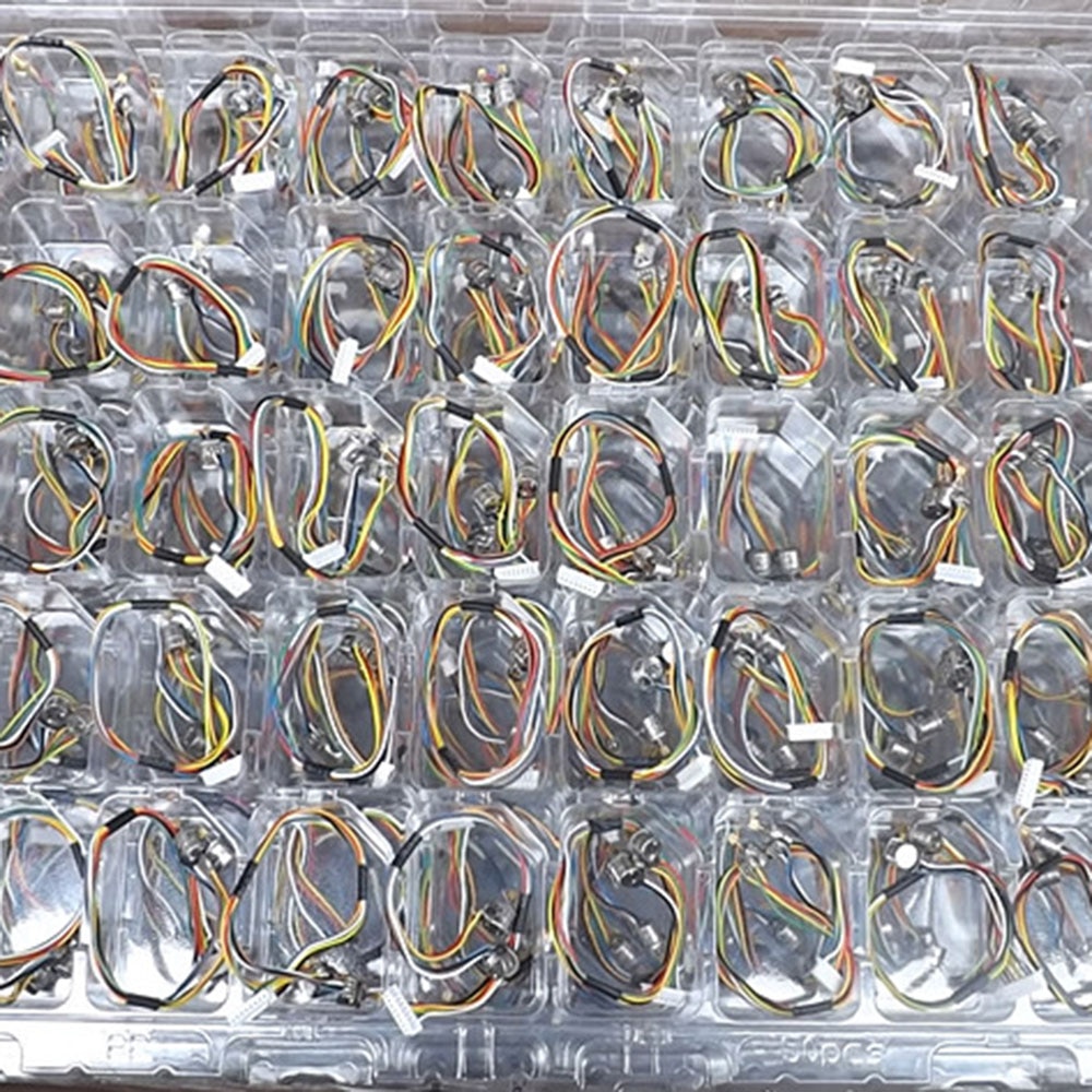 A Pair Micro 6mm Stepper Motors 2-phase 4-wire Stepping Motor 47 Ohm Step Angle 18 Degrees Small Step Motor with 9T 0.2M Gear