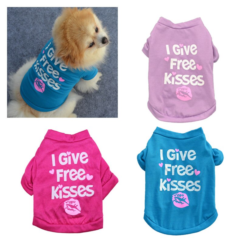 Bogstav hund skjorter sommer kæledyr tøj til små hunde tøj vest sød hvalp pyjamas forår kæledyr kat tøj 12 cy 30 s 2