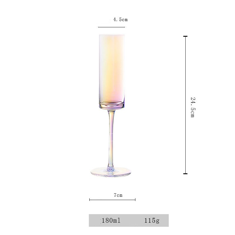 Verre à vin en cristal coloré arc-en-ciel, gobelet moderne, verre à champagne, verre à eau: YM0014
