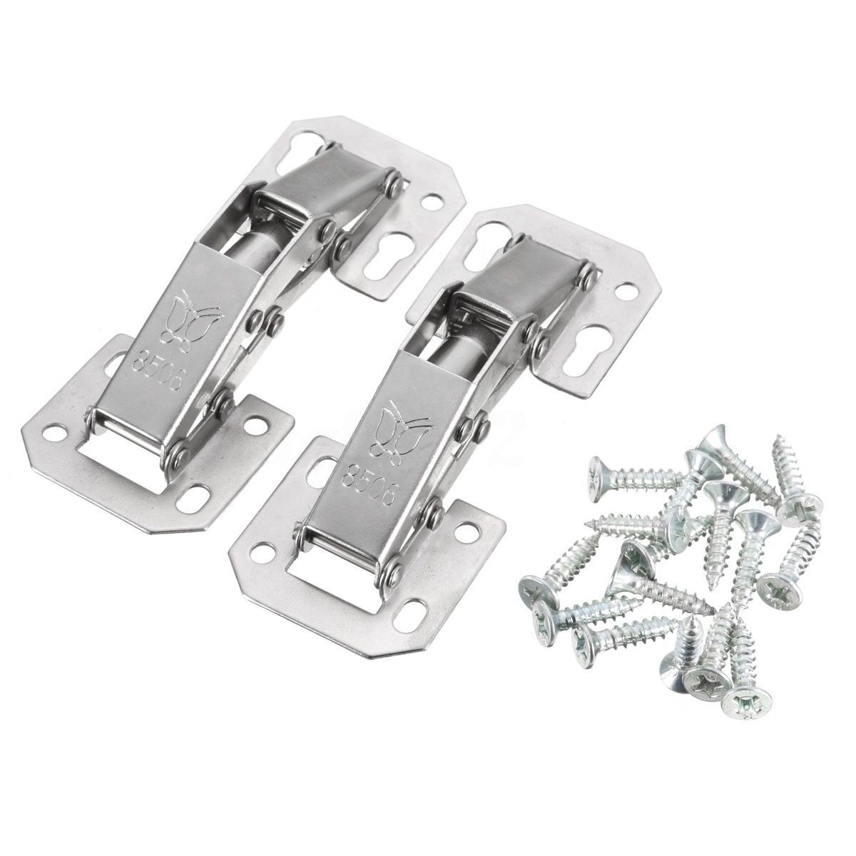 Top 2Pcs Soft Close Kitchen Cupboard Cabinet Wardrobe 90degree Door Hinges & Screws
