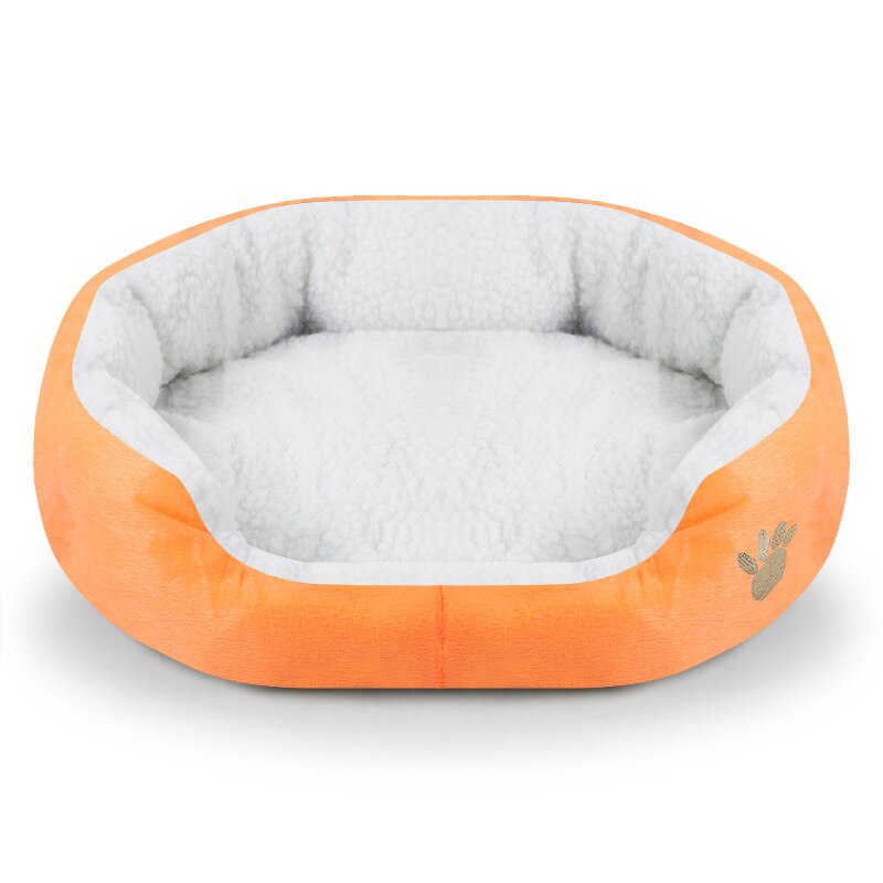 Saco de dormir suave para perro y gato, Cashmere Warming, cama para perro, sofá, tumbona, nido, cojín, producto para mascotas, accesorios para perros: Orange