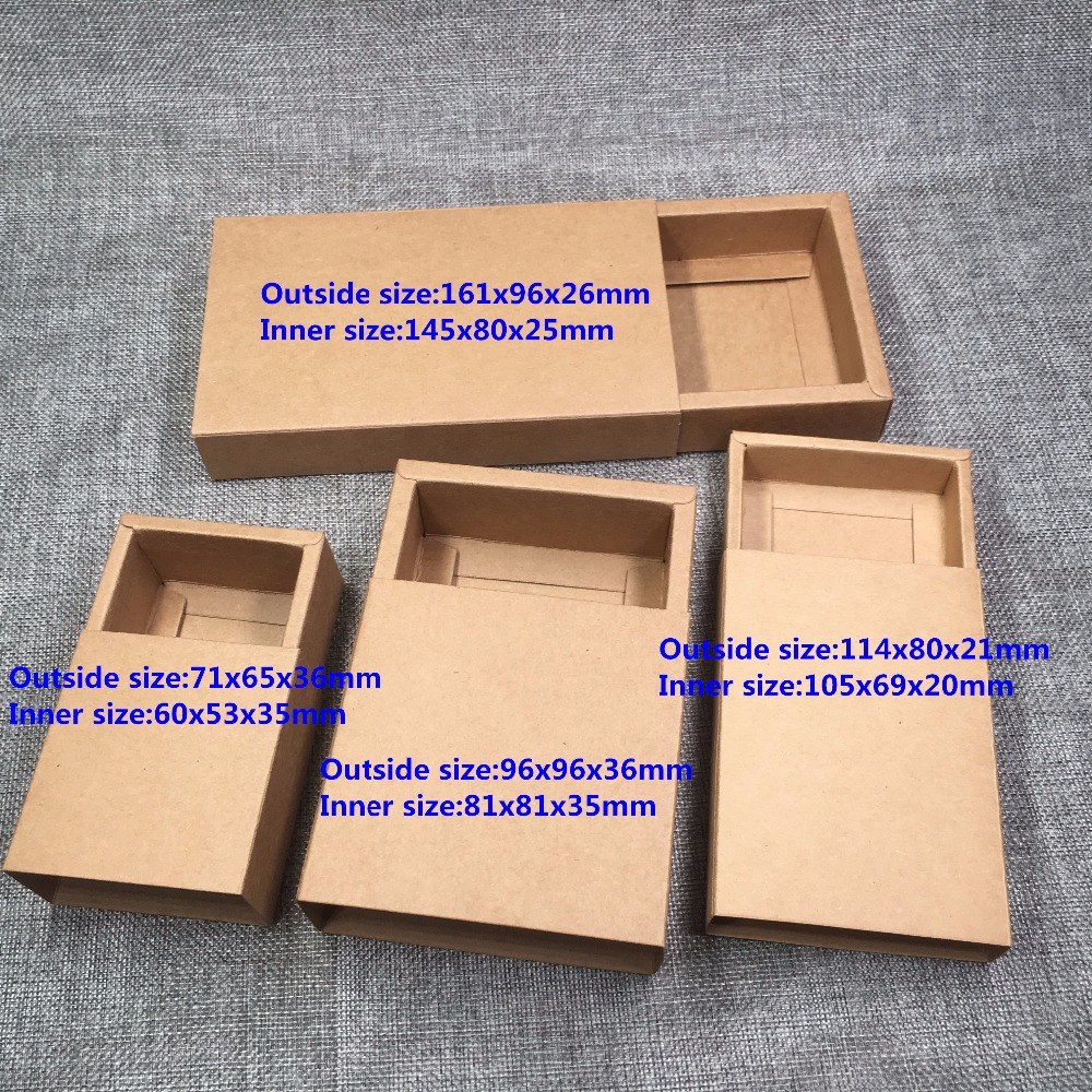 24 Uds caja de papel Kraft cajas DIY en blanco Cajas de para \ jabón hecho a mano \ artesanía \ joyería \ Macarons \ dulces cajas de embalaje cajas de tamaño a 4