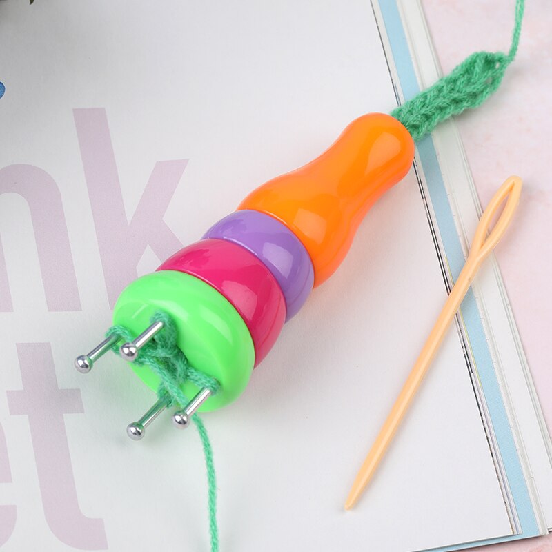 MIUSIE 1pc Weaving Loom Knitting Tool Yarn Wool Rope Knitting Doll Dolly Craft Spool Loom Maker For Weaving Craftworks