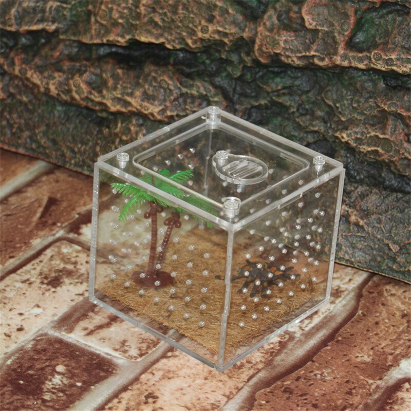 Reptile breeding box reptile terrarium cage gekko insect box leopard gecko hide reptile supplies lizard tank: Default Title