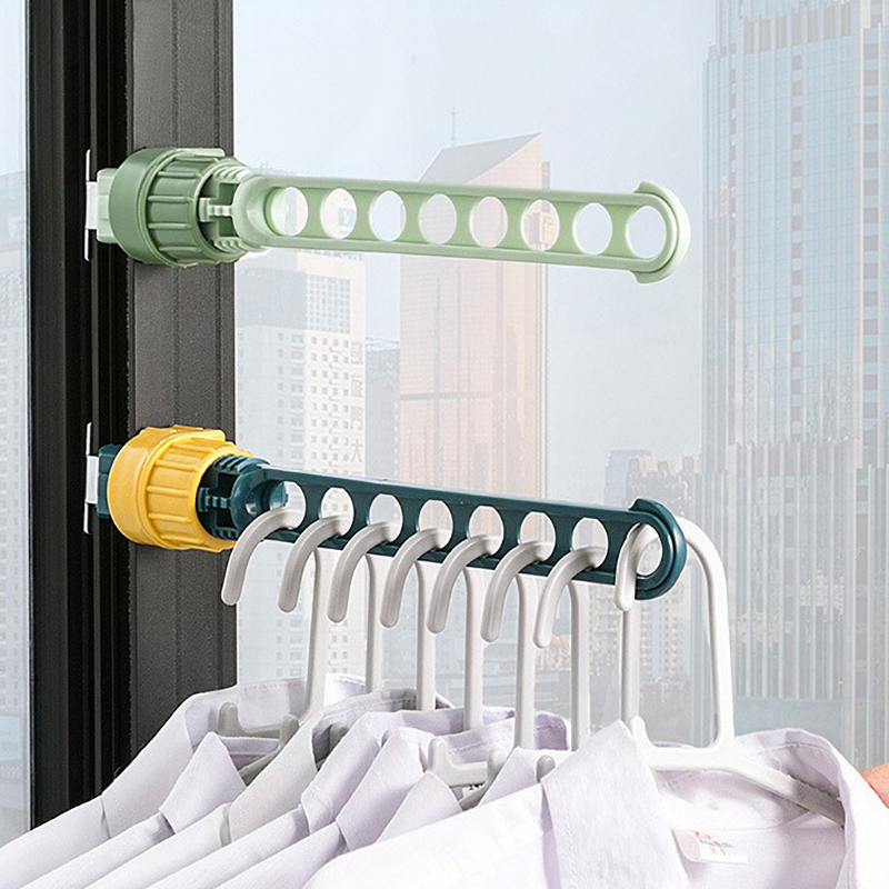 Bærbar hengende tørkestativ med vindu, uttrekkbar klessnor, utendørs, utendørs klesvasktau