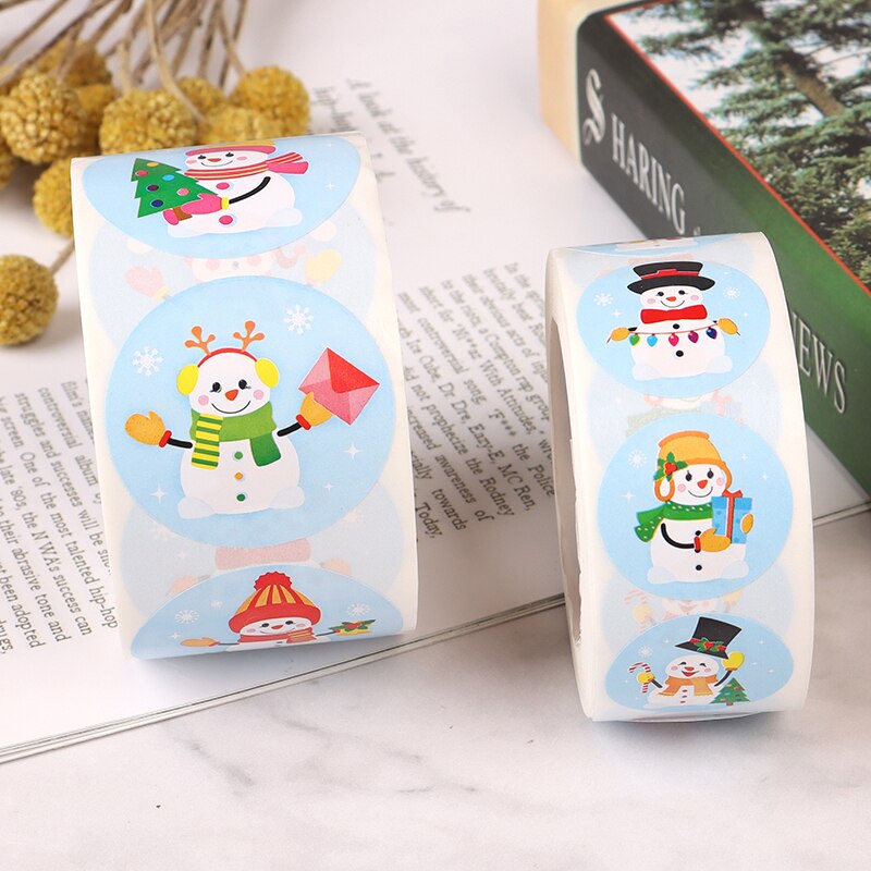 500Pcs Christmas Thank You Stickers Envelope Cards Seal Label Scrapbooking kitchen label stickers for jar