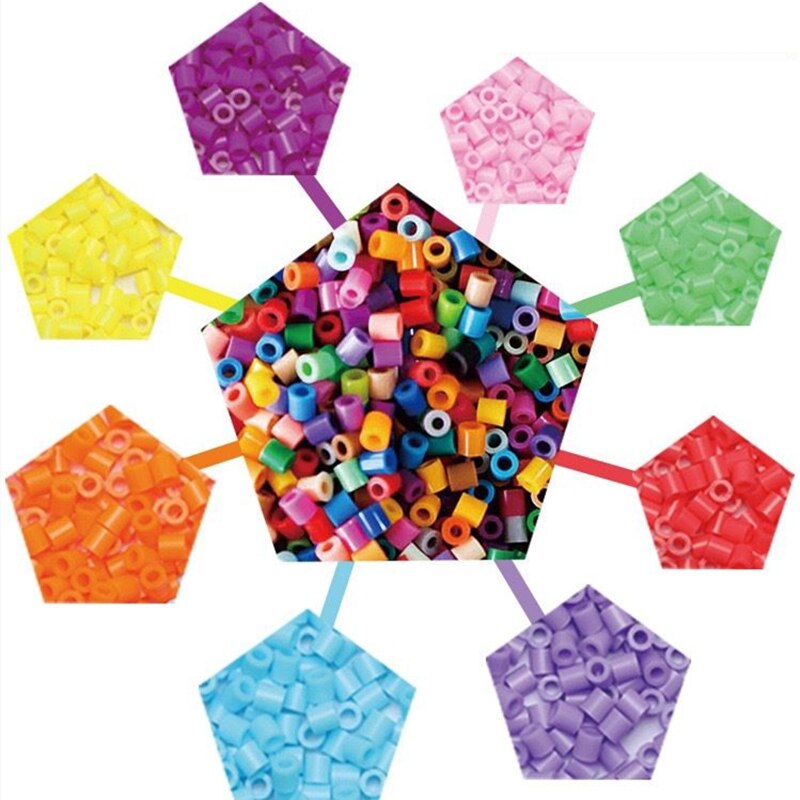 Hama Beads-Lote de 10000 piezas de 5mm de colores variados, 36 colores, juguetes educativos DIY para niños, garantía de , fusible de juguete DIY