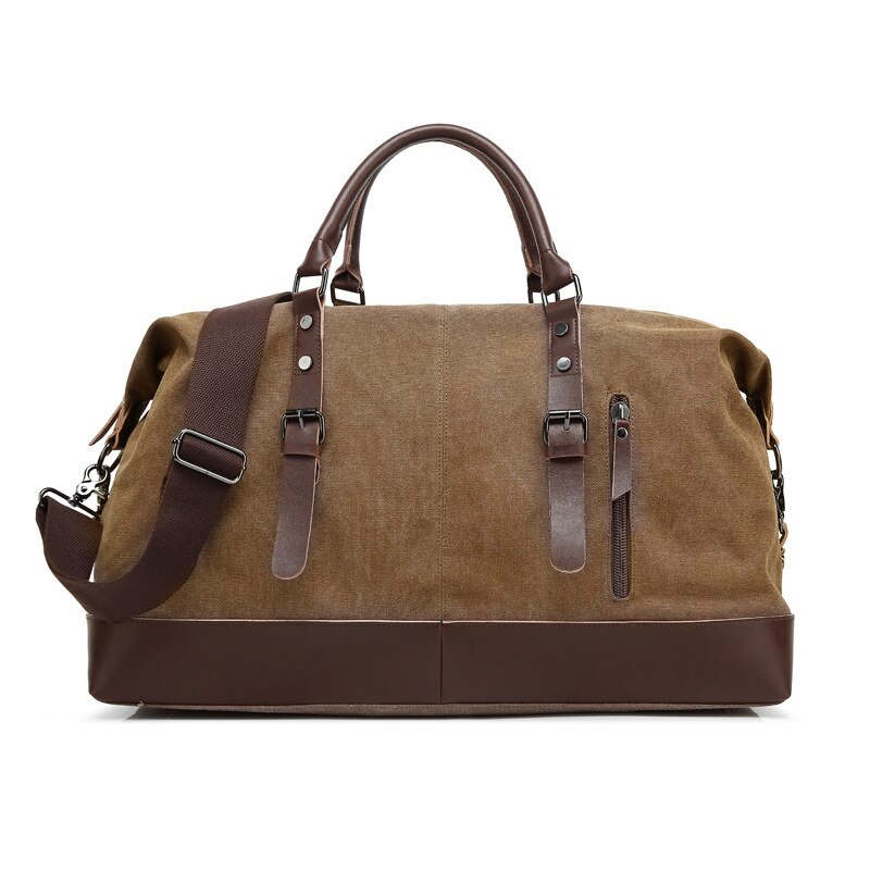 Grote Capaciteit Canvas Bagage Schoudertas Casual Retro Handtas Tweeërlei Gebruik Messenger Outdoor Reistas