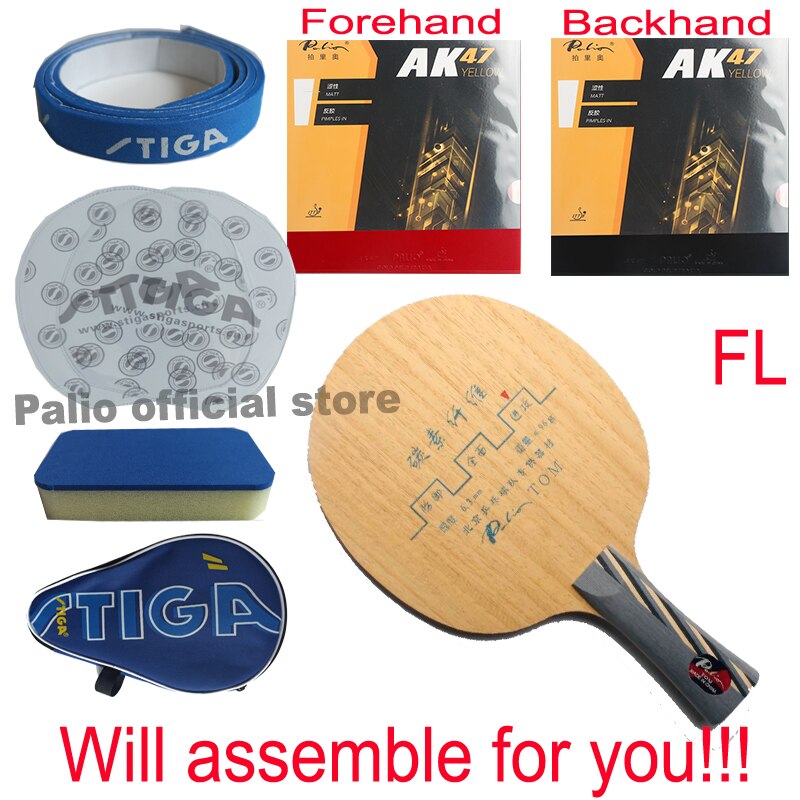 Palio TOM table tennis blade 5 pure wood+ 4 carbon fast attack with loop good in control suit for player ping pon
