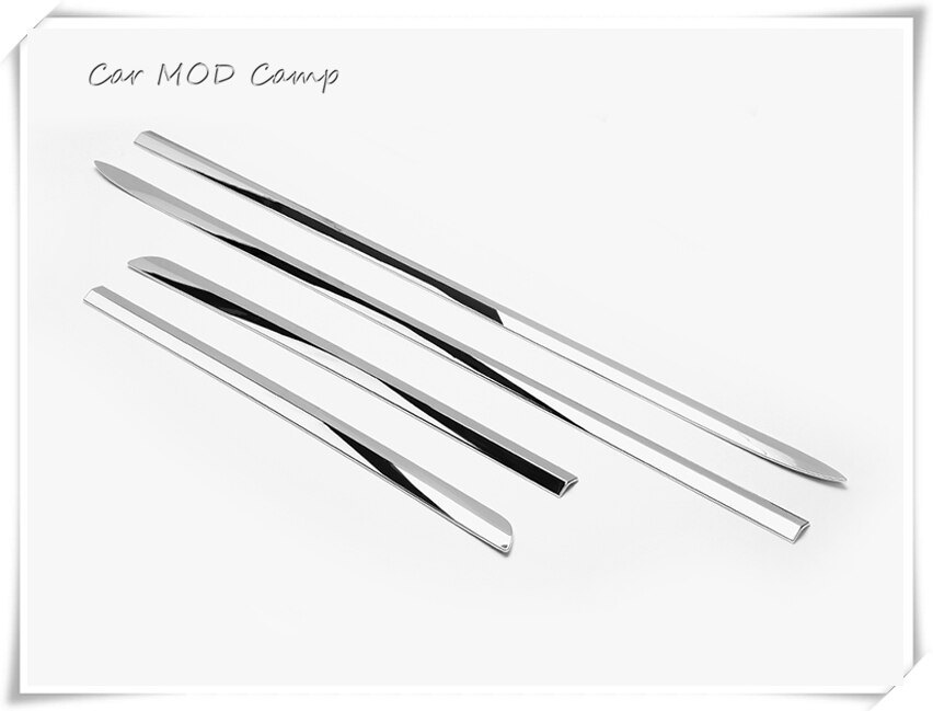 Para Tesla modelo 3 accesorios exteriores ABS cromado puerta lateral moldura tiras cubierta recortada 4 Uds estilo Coche