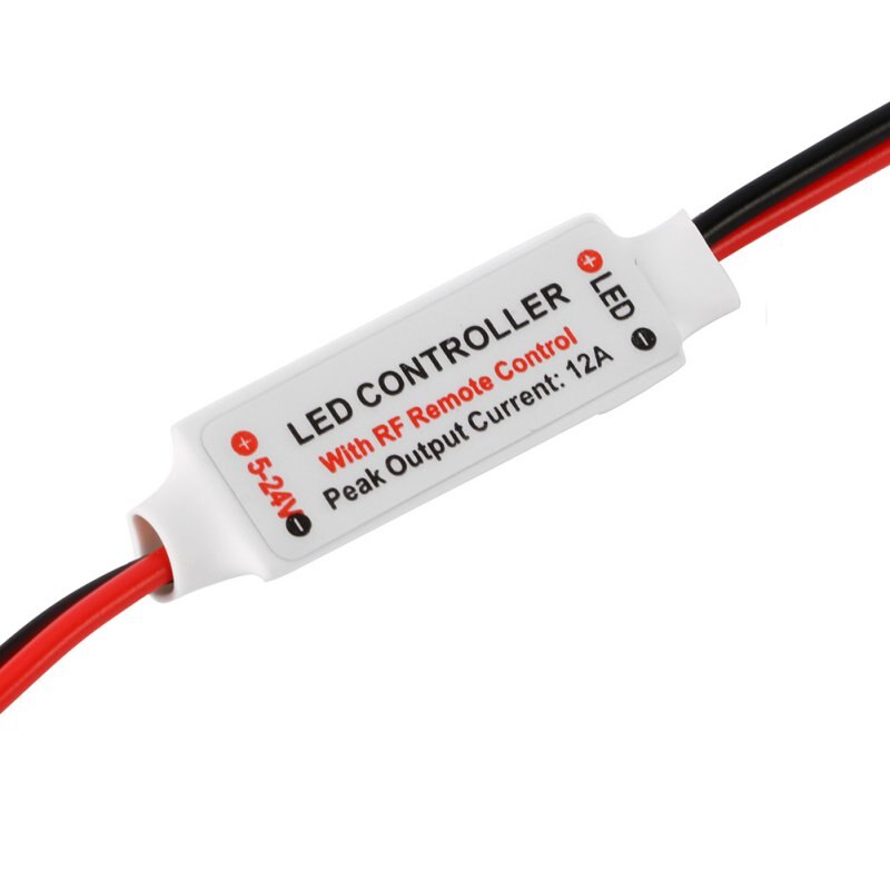 Dc 5 ~ 24v ledin kaukosäätimen himmennin kaukosäätimellä rf langaton  rf11 näppäin f ohjain mini in-line led-valo