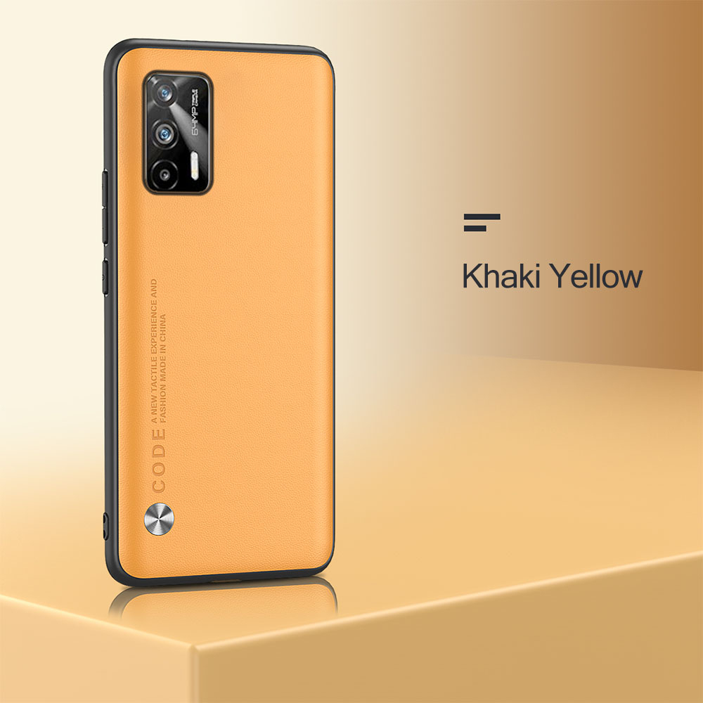 Realme-GT 5G Case Plain Skin Leather Protect Shell On For Realme Realmi GT G T Neo GTNeo RealmeGT 5G TPU Bumper Shockproof Coque: For Realme GT 5G / Yellower