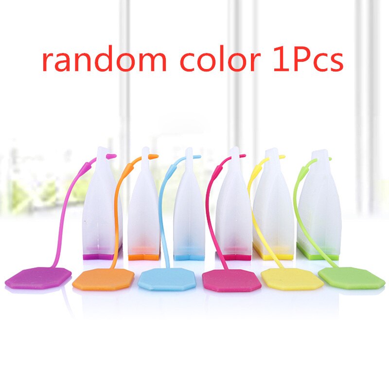 Colorful Food Grade Silicone Empty Teabags String Filter Herb Loose Tea Leaves Bags Teabag For Home Travel Necessities: Default Title
