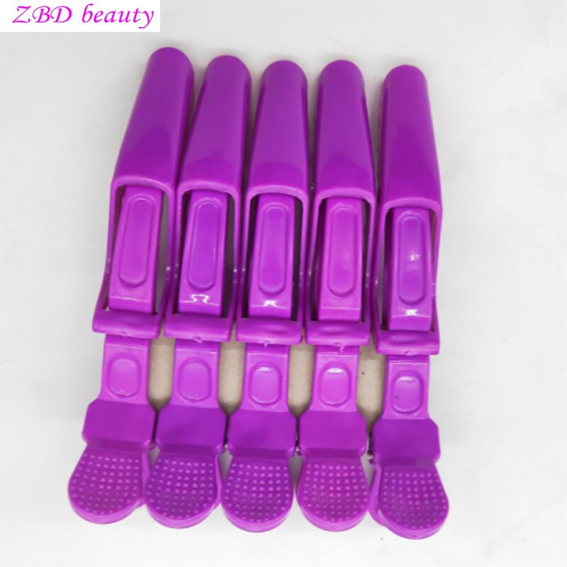 Pinzas de sección para peluquería, pinzas de cocodrilo para el pelo, pinzas de cocodrilo duraderas para el pelo, usadas para herramientas de peinado de salón, 5 unids/paquete