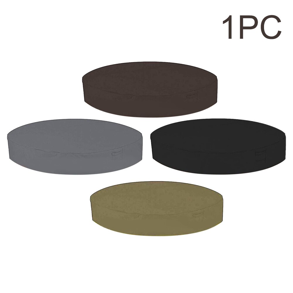 Round Solid Tub Cover Protector Anti UV Outdoor Spa Foldable Shade Elastic Bottom Weather Resistant Portable Waterproof