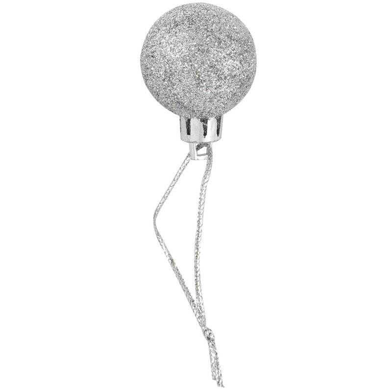 24Pcs Chic Christmas Baubles Tree Plain Glitter XMAS Ornament Ball Decoration Pink