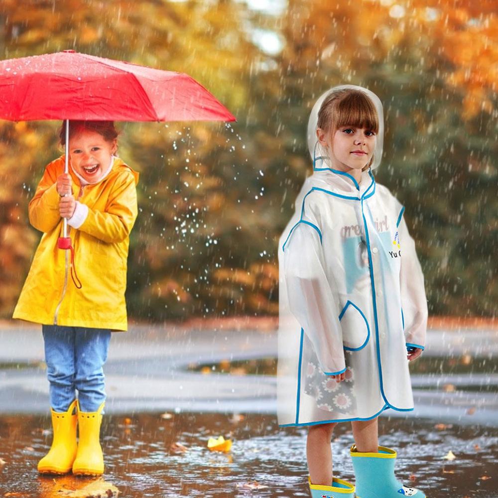 Korean children's raincoat kids cloak baby poncho household goods playground waterproof suit for girls
