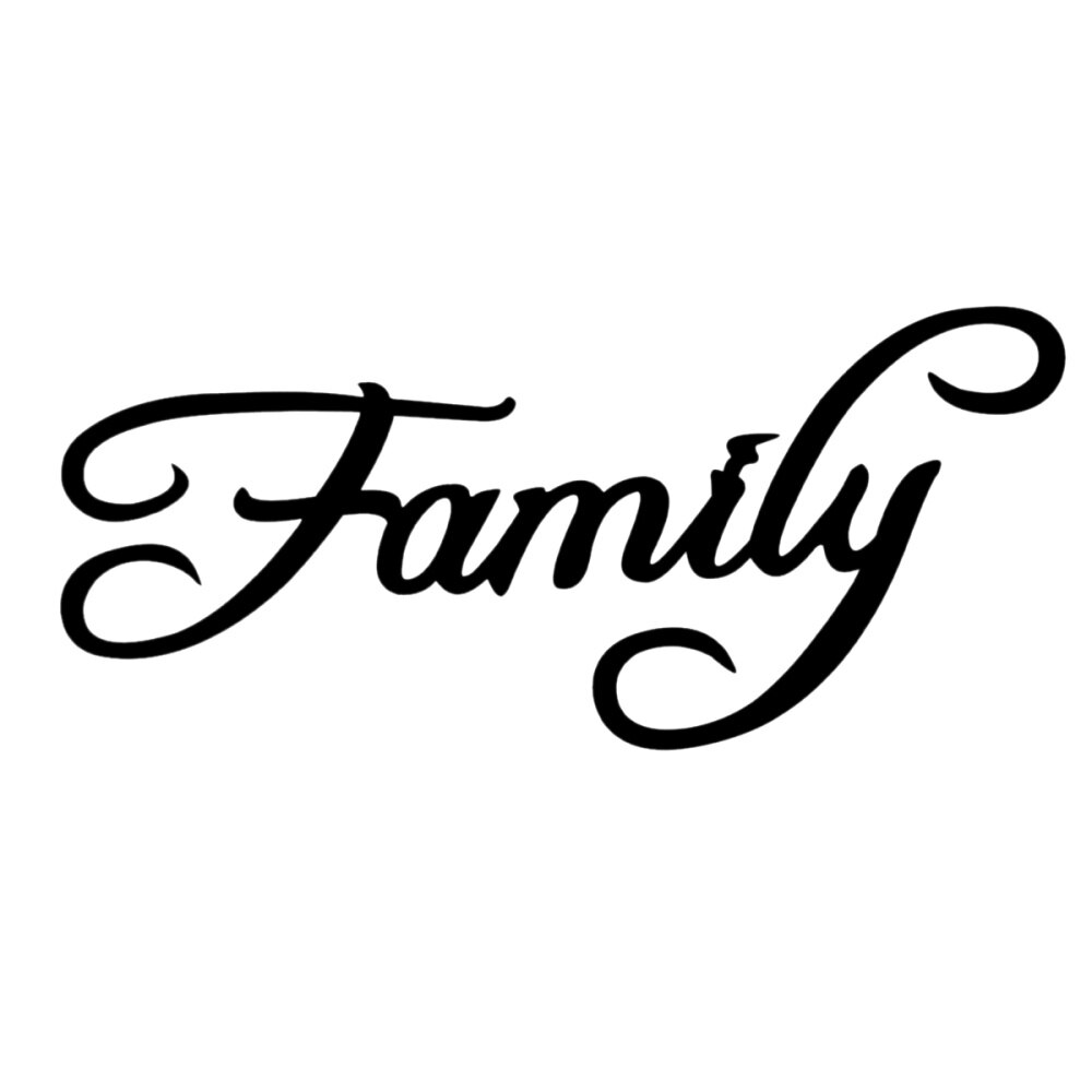 Wooden Wall Decor English Alphabet Wall Sticker Unique DIY Ornaments Adornment for Home Living Romm Office - Black (Family): Default Title