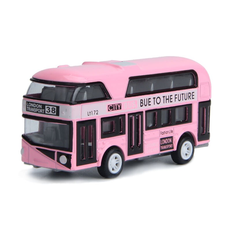 Double-Decker Bus London Bus Car Toys Sightseeing Bus Vehicles Urban Transport Vehicles Commuter Vehicles,Pink: Default Title