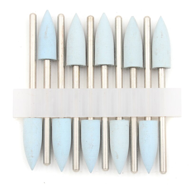 10pc pro søm borespids dyse cutter søm gummi silikone polermaskine slibehoved søm elektrisk manicure boremaskine tilbehør