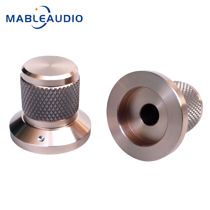 1 st 25 x 17 x 22mm heltäckande aluminiumlegering solid knopp potentiometer volym ljudförstärkare räfflad knopp