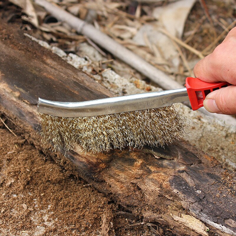Steel Wire Brush with Plastic Handle Rust Removal Cleaner Polishing Hand Tools