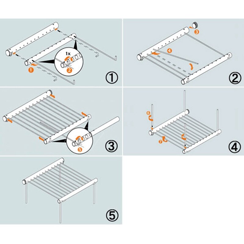 Portable Picnic Barbecue Oven Rack Outdoor Travel Camping BBQ Grill Stainless Steel Simple Tube Detachable BBQ Stent